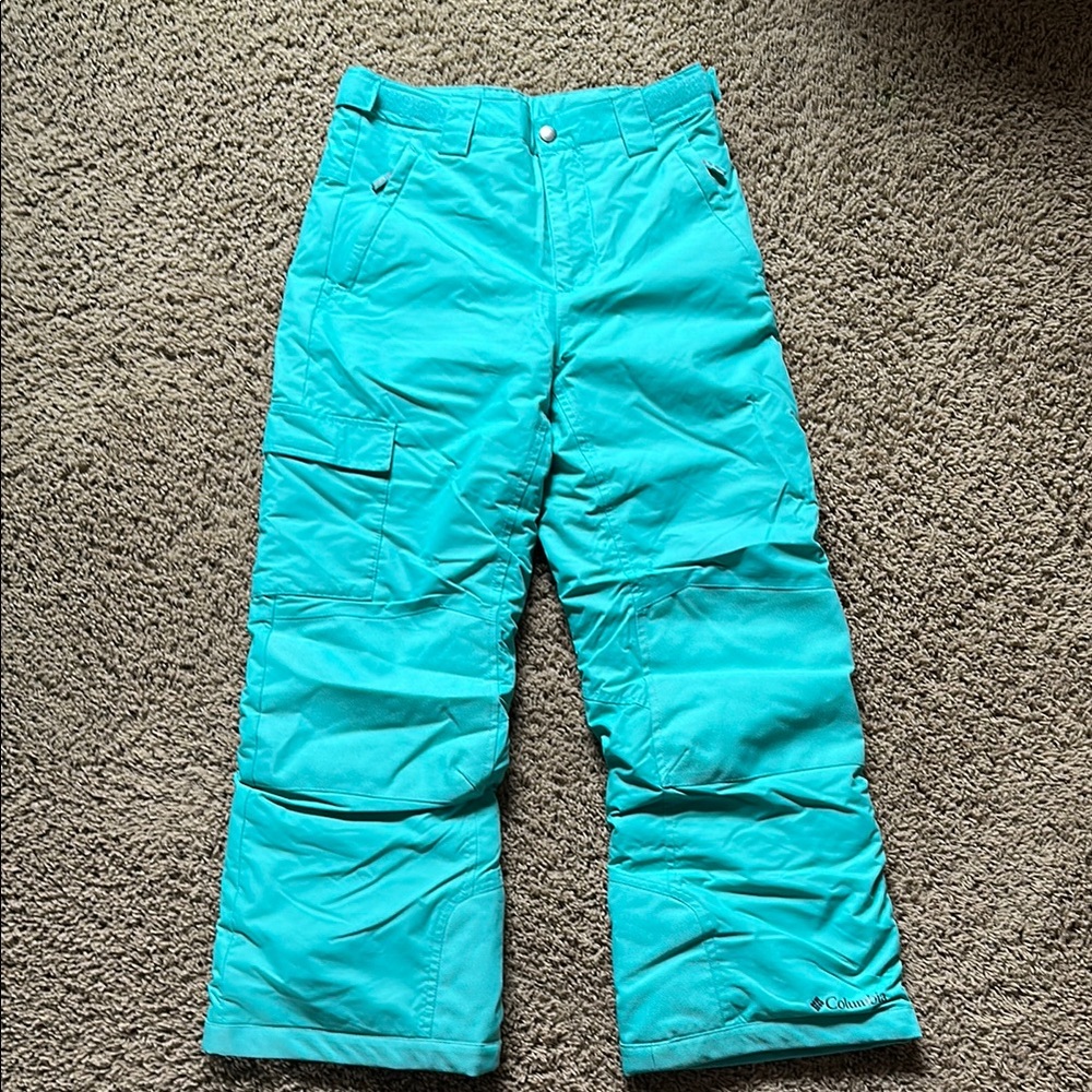 ColumbiaKids' Bugaboo Turquoise Green Snow Pants Medium (10/12)